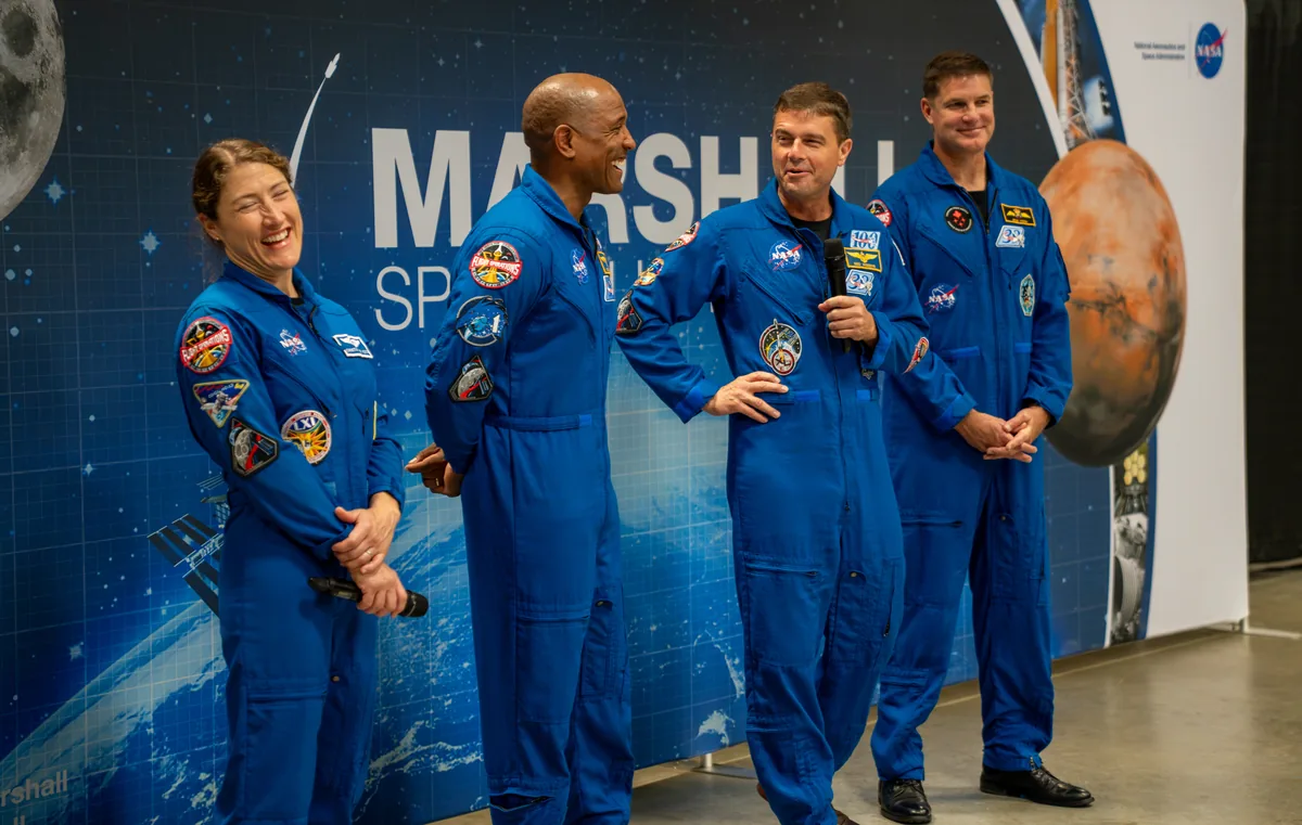 Artemis II Crew at NASA Marshall