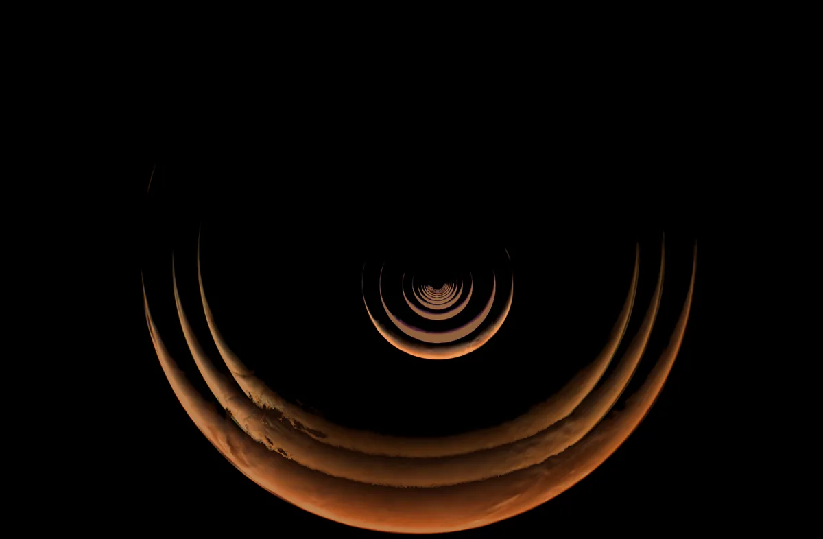 灵神星（Psyche）接近火星（Mars）